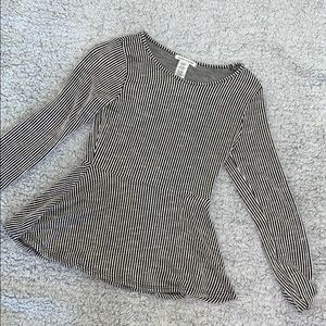Black and white striped top